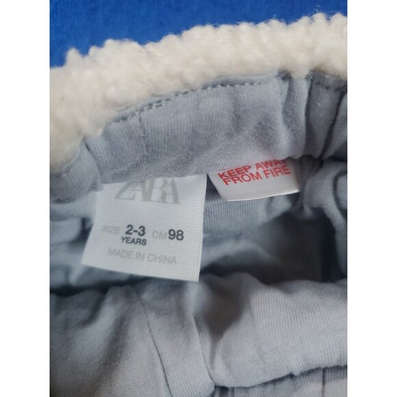 ZARA Toddler Fleece Coat Pants Set 2-3 T,  Grey White Yellow - Picture 12 of 14